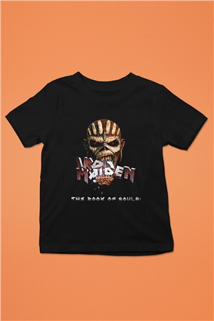 Iron Maiden Baskılı Siyah Unisex Çocuk Tişört