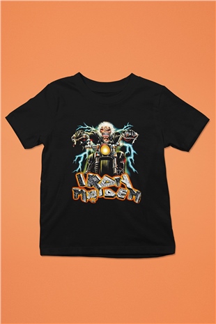 Iron Maiden Baskılı Siyah Unisex Çocuk Tişört