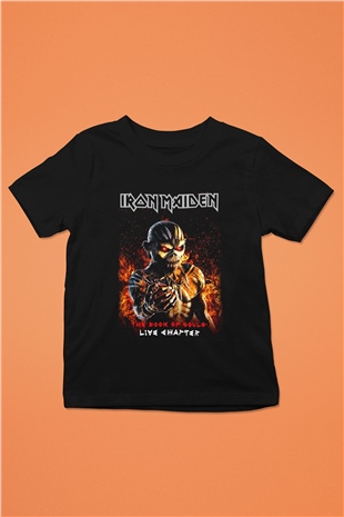Iron Maiden Baskılı Siyah Unisex Çocuk Tişört