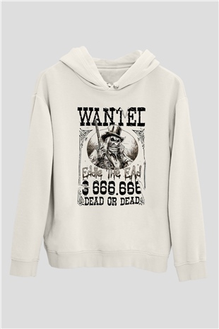 Iron Maiden Beyaz Unisex Kapşonlu Sweatshirt