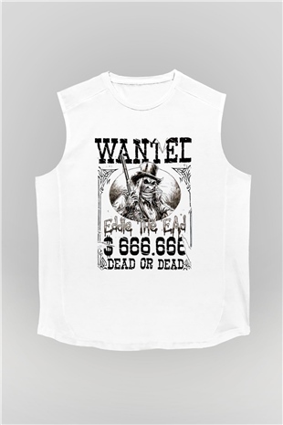 Iron Maiden Beyaz Unisex Kolsuz Tişört