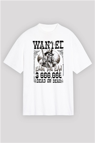 Iron Maiden Beyaz Unisex Oversize Tişört T-Shirt