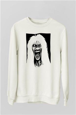 Iron Maiden Beyaz Unisex Sweatshirt