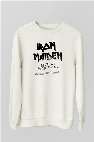 Iron Maiden Beyaz Unisex Sweatshirt
