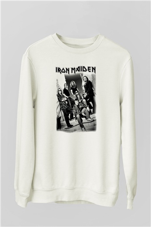Iron Maiden Beyaz Unisex Sweatshirt