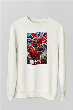 Iron Maiden Beyaz Unisex Sweatshirt