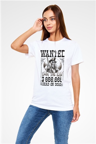 Iron Maiden Beyaz Unisex Tişört T-Shirt - TişörtFabrikası