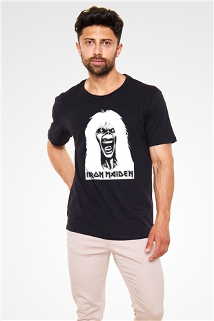 Iron Maiden Beyaz Unisex Tişört T-Shirt - TişörtFabrikası