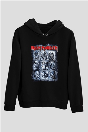 Iron Maiden Eddie Siyah Unisex Hoodie