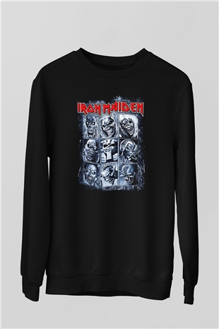 Iron Maiden Eddie Siyah Unisex Sweatshirt