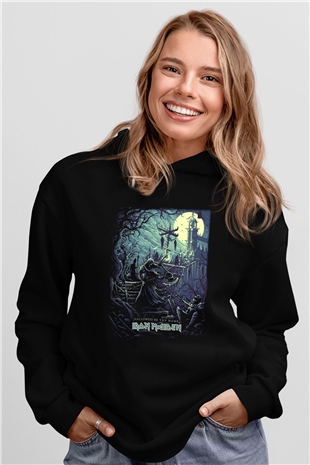 Iron Maiden Hallowed Be Thy Name Siyah Unisex Hoodie