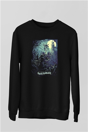 Iron Maiden Hallowed Be Thy Name Siyah Unisex Sweatshirt