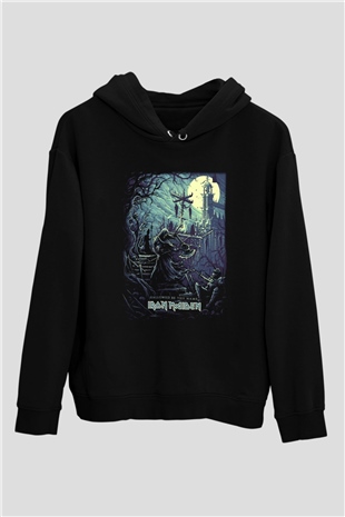 Iron Maiden Hallowed Be Thy Name Siyah Unisex Hoodie