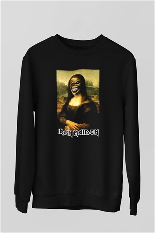 Iron Maiden Mona Lisa Eddie Siyah Unisex Sweatshirt