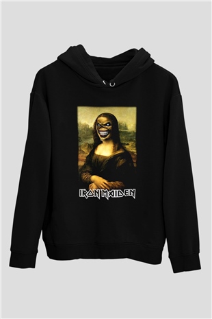 Iron Maiden Mona Lisa Eddie Siyah Unisex Hoodie