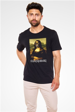 Iron Maiden Mona Lisa Eddie Siyah Unisex Tişört T-Shirt - TişörtFabrikası