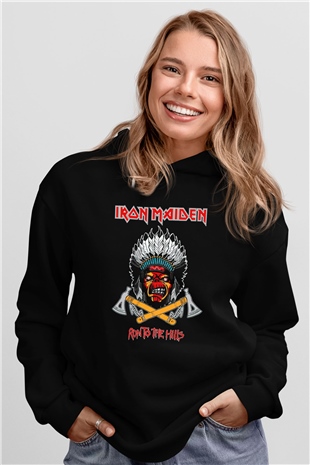 Iron Maiden Run To The Hills Siyah Unisex Hoodie