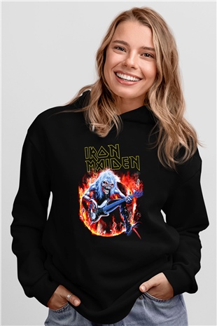 Iron Maiden Siyah Unisex Hoodie
