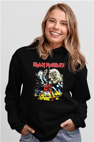 Iron Maiden Siyah Unisex Hoodie