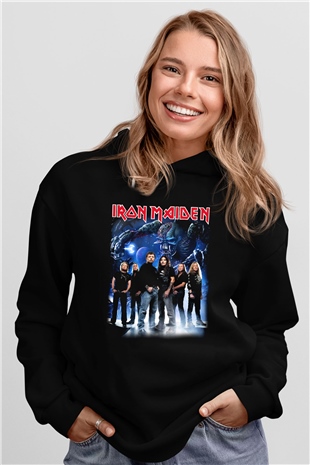 Iron Maiden Siyah Unisex Hoodie