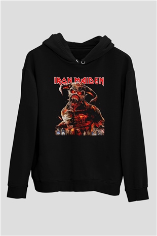 Iron Maiden Siyah Unisex Kapüşonlu Sweatshirt