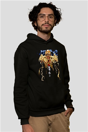 Iron Maiden Siyah Unisex Kapüşonlu Sweatshirt