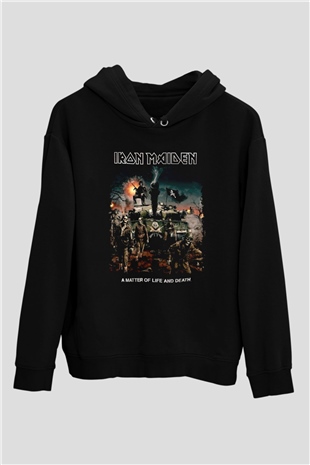 Iron Maiden Siyah Unisex Kapüşonlu Sweatshirt