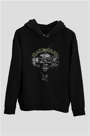 Iron Maiden Siyah Unisex Kapüşonlu Sweatshirt