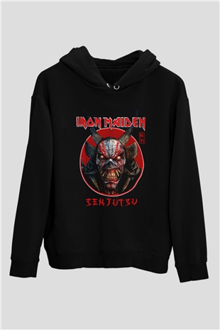 Iron Maiden Siyah Unisex Kapüşonlu Sweatshirt