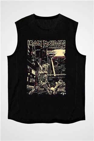 Iron Maiden Siyah Unisex Kolsuz Tişört