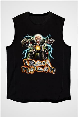 Iron Maiden Siyah Unisex Kolsuz Tişört
