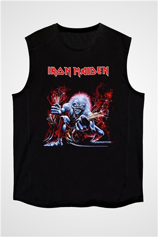 Iron Maiden Siyah Unisex Kolsuz Tişört