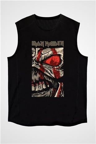 Iron Maiden Siyah Unisex Kolsuz Tişört