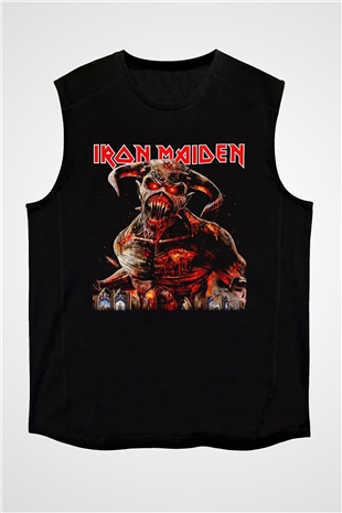 Iron Maiden Siyah Unisex Kolsuz Tişört