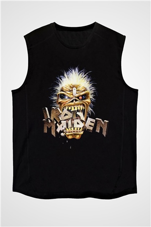 Iron Maiden Siyah Unisex Kolsuz Tişört