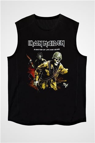 Iron Maiden Siyah Unisex Kolsuz Tişört