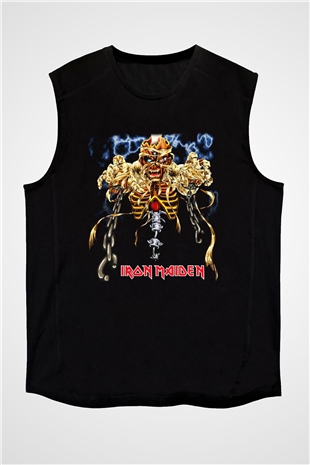 Iron Maiden Siyah Unisex Kolsuz Tişört