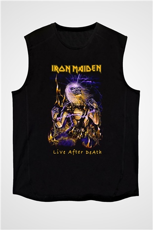 Iron Maiden Siyah Unisex Kolsuz Tişört