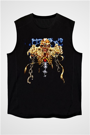 Iron Maiden Siyah Unisex Kolsuz Tişört