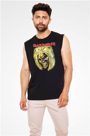 Iron Maiden Siyah Unisex Kolsuz Tişört