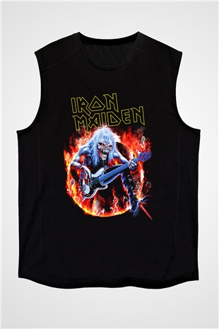 Iron Maiden Siyah Unisex Kolsuz Tişört