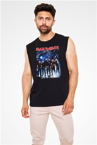 Iron Maiden Siyah Unisex Kolsuz Tişört