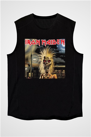 Iron Maiden Siyah Unisex Kolsuz Tişört