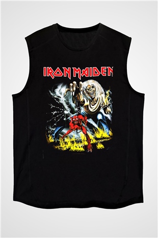 Iron Maiden Siyah Unisex Kolsuz Tişört