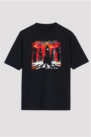 Iron Maiden Siyah Unisex Oversize Tişört T-Shirt