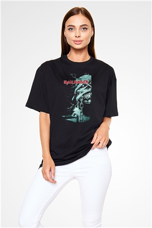 Iron Maiden Siyah Unisex Oversize Tişört T-Shirt