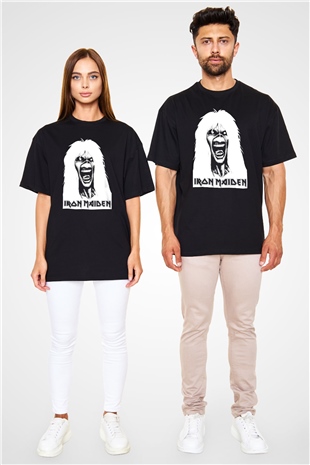 Iron Maiden Siyah Unisex Oversize Tişört T-Shirt