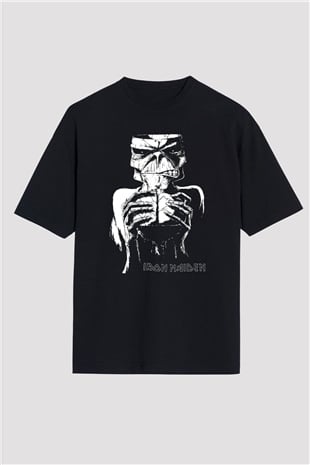 Iron Maiden Siyah Unisex Oversize Tişört T-Shirt