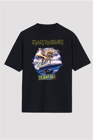 Iron Maiden Siyah Unisex Oversize Tişört T-Shirt