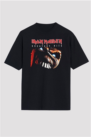 Iron Maiden Siyah Unisex Oversize Tişört T-Shirt